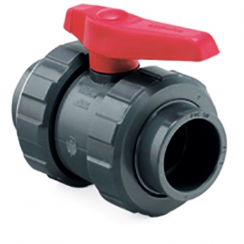 Двухпоз. кран 40мм бел. не разборный