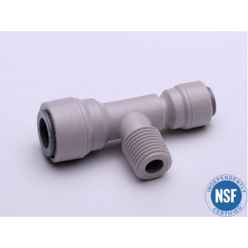 1802-F Фитинг Т-образный (трубка-резьба-трубка) 3/8"-1/4"-1/4", (код 1414)